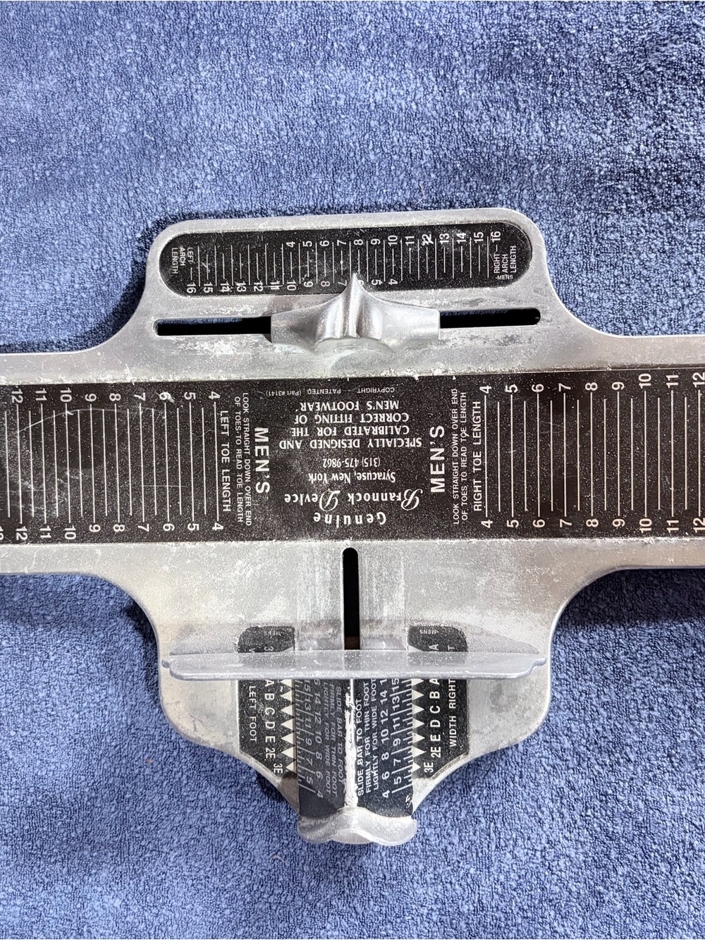 Footwear Mens Shoe Sizer Brannock - Black